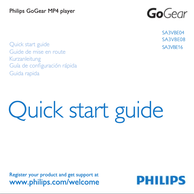 Page 1 of the manual User Manual Philips GoGear SA3DKV