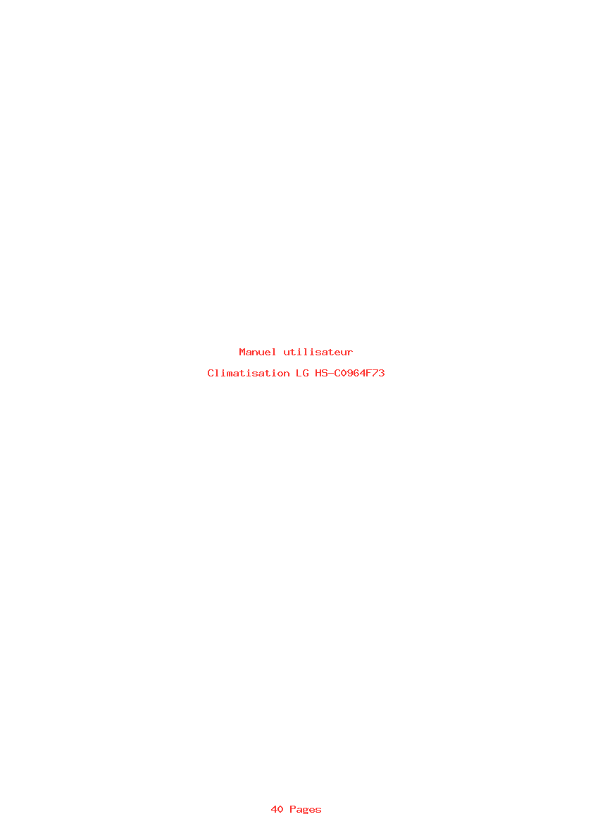 Page 1 de la notice Manuel utilisateur LG HS-C0964F73
