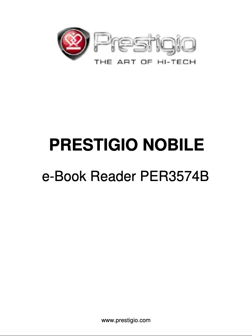 Page 1 de la notice Manuel utilisateur Prestigio Nobile PER3574B