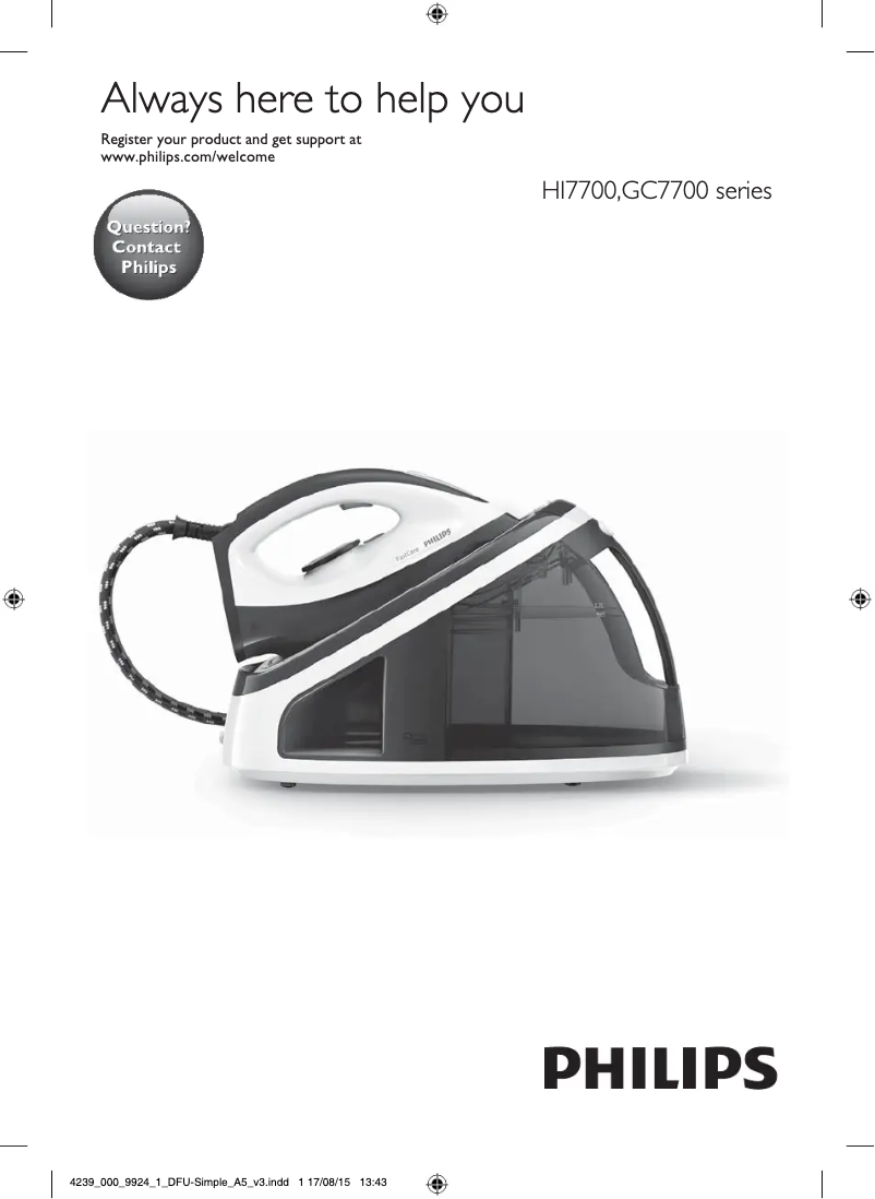 Page 1 of the manual User Manual Philips HI 7716