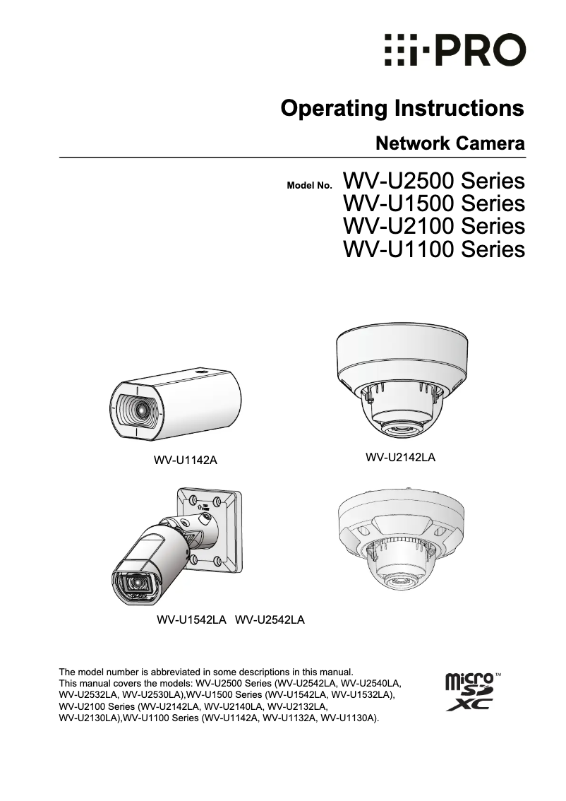 Página 1 del manual Manual de usuario Panasonic WV-U1532L