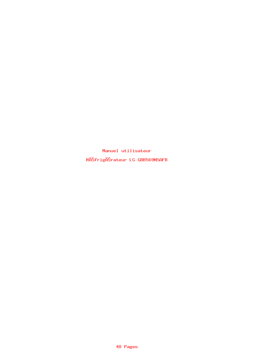 Image de la première page du manuel de l'appareil GBB569NSAFB