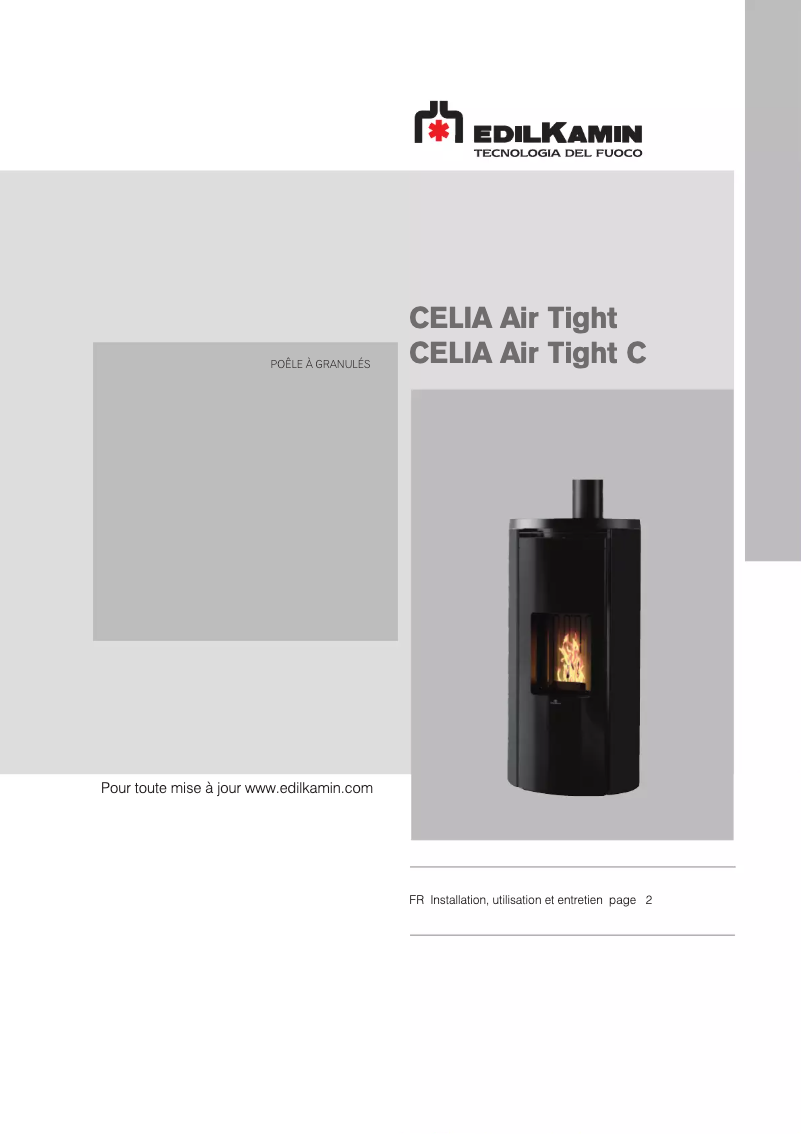 Page 1 de la notice Manuel utilisateur Edilkamin CELIA Air Tight C
