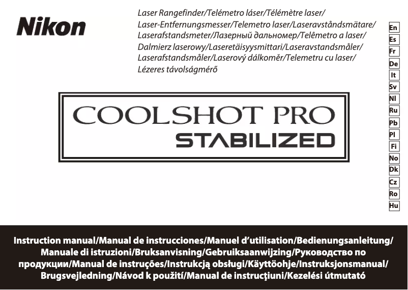 Page 1 de la notice Manuel utilisateur Nikon CoolShot Pro Stabilized