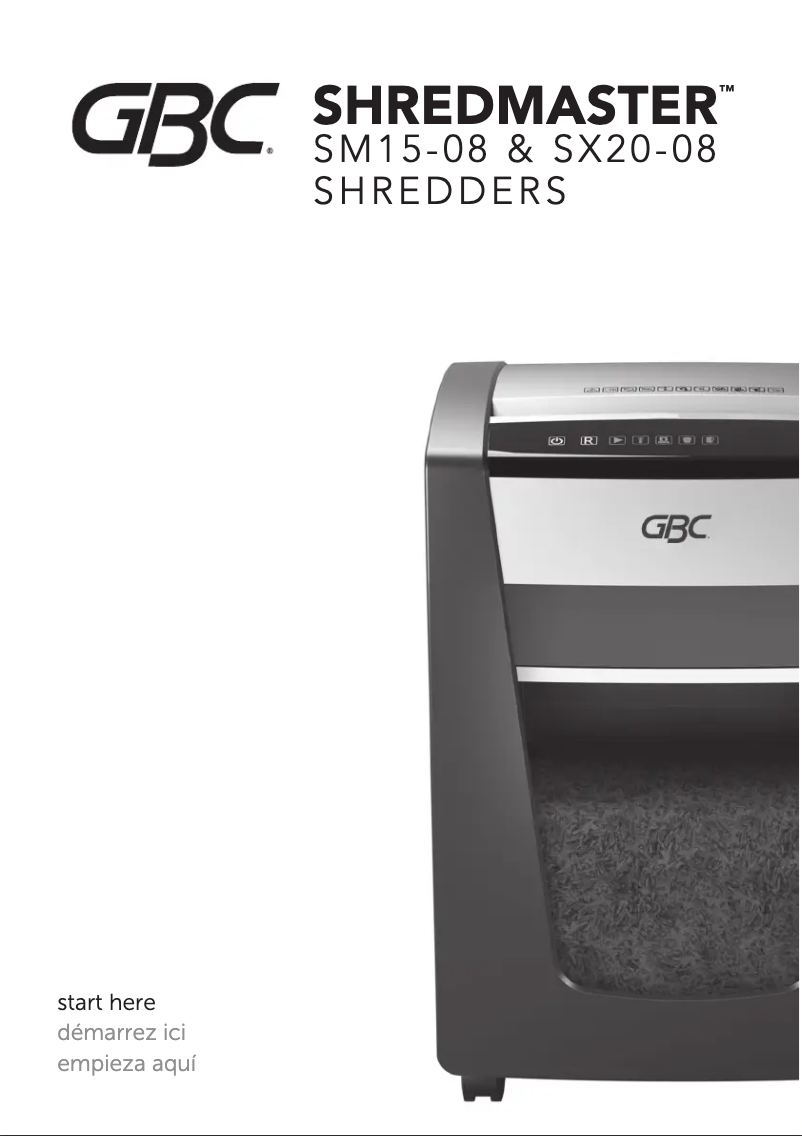Page 1 de la notice Manuel utilisateur GBC ShredMaster SX20-08