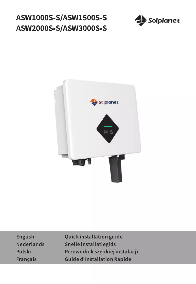 Página 1 del manual Manual de usuario Solplanet ASW1000S-S