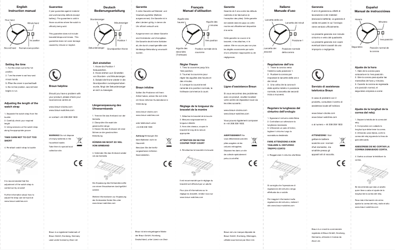 Página 1 del manual Manual de usuario Braun BN0111