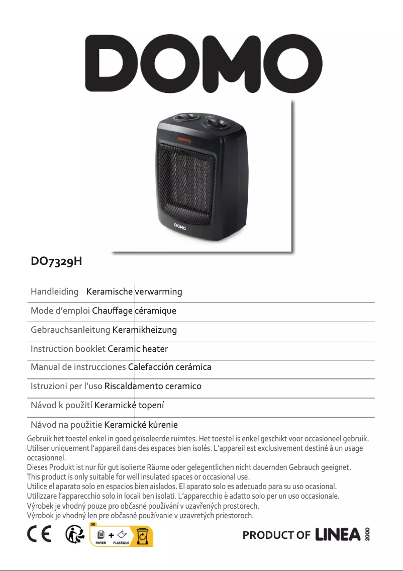 Page 1 de la notice Manuel utilisateur Domo DO7329H