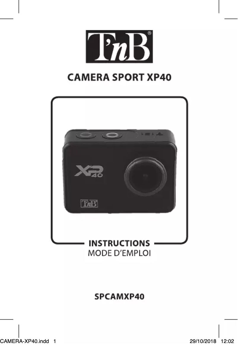 Page 1 de la notice Manuel utilisateur T'nB XP40