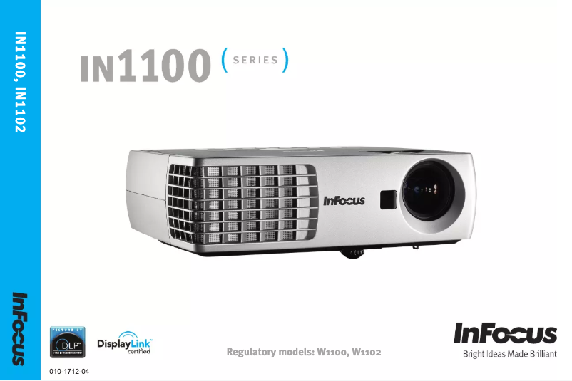 Page 1 de la notice Manuel utilisateur InFocus IN1102