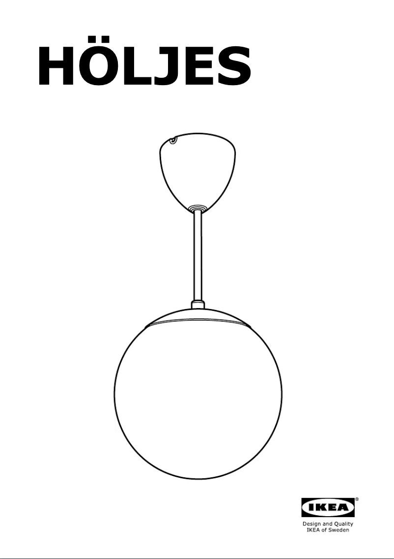 Page 1 de la notice Instructions / montage Ikea HOLJES
