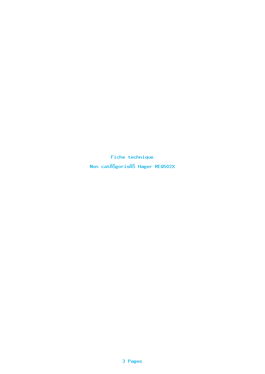 Image de la première page du manuel de l'appareil REQ502X