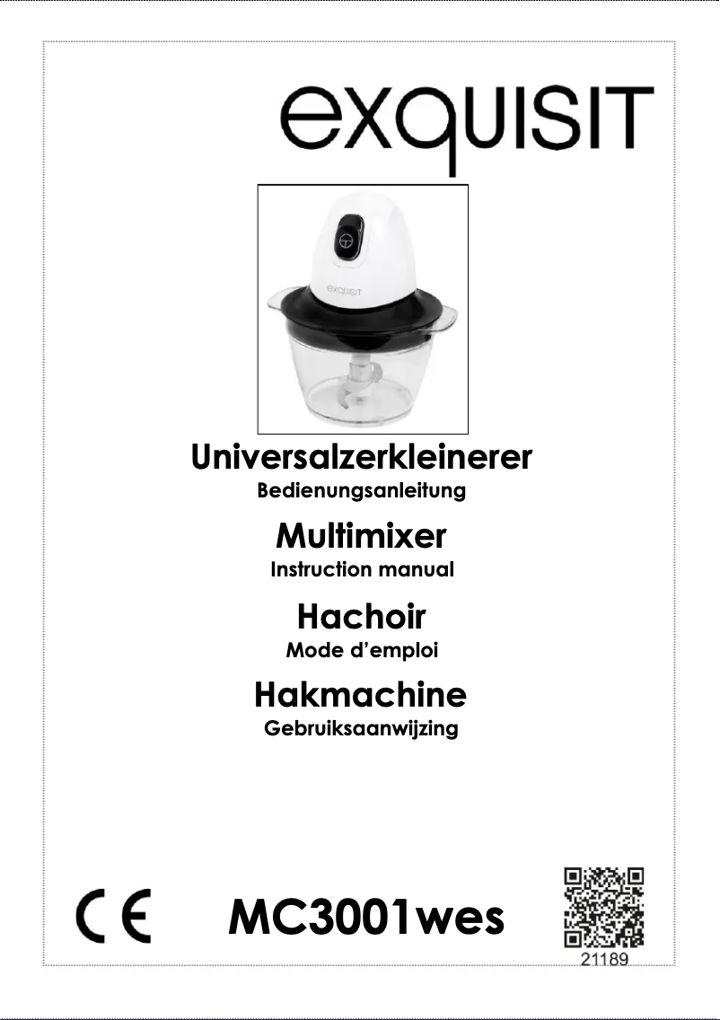 Página 1 del manual Manual de usuario Exquisit MC 3001 wes