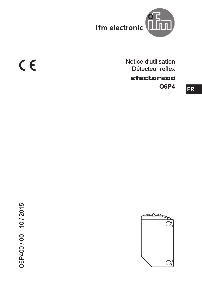 Page 1 de la notice Manuel utilisateur IFM O6P401