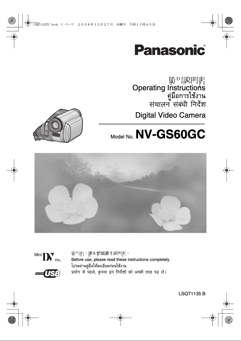 Página 1 del manual Manual de usuario Panasonic NV-GS60GC