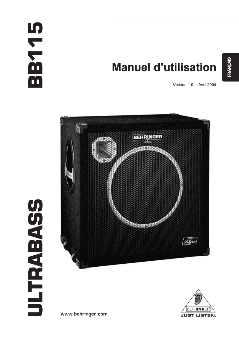 Página 1 del manual Manual de usuario Behringer Ultrabass BB115