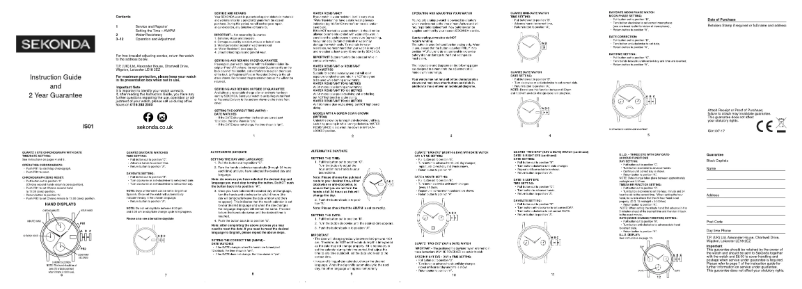 Page 1 de la notice Manuel utilisateur Sekonda Chronograph 1177