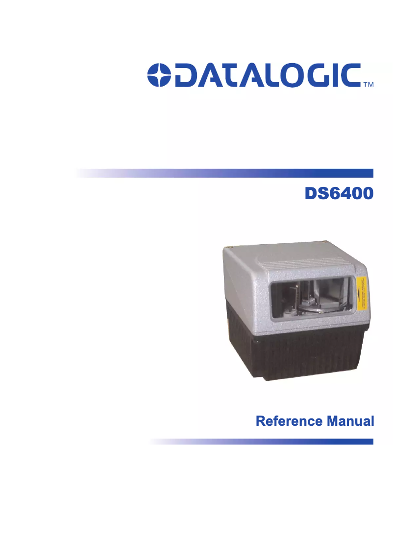 Page 1 de la notice Manuel utilisateur Datalogic DS6400