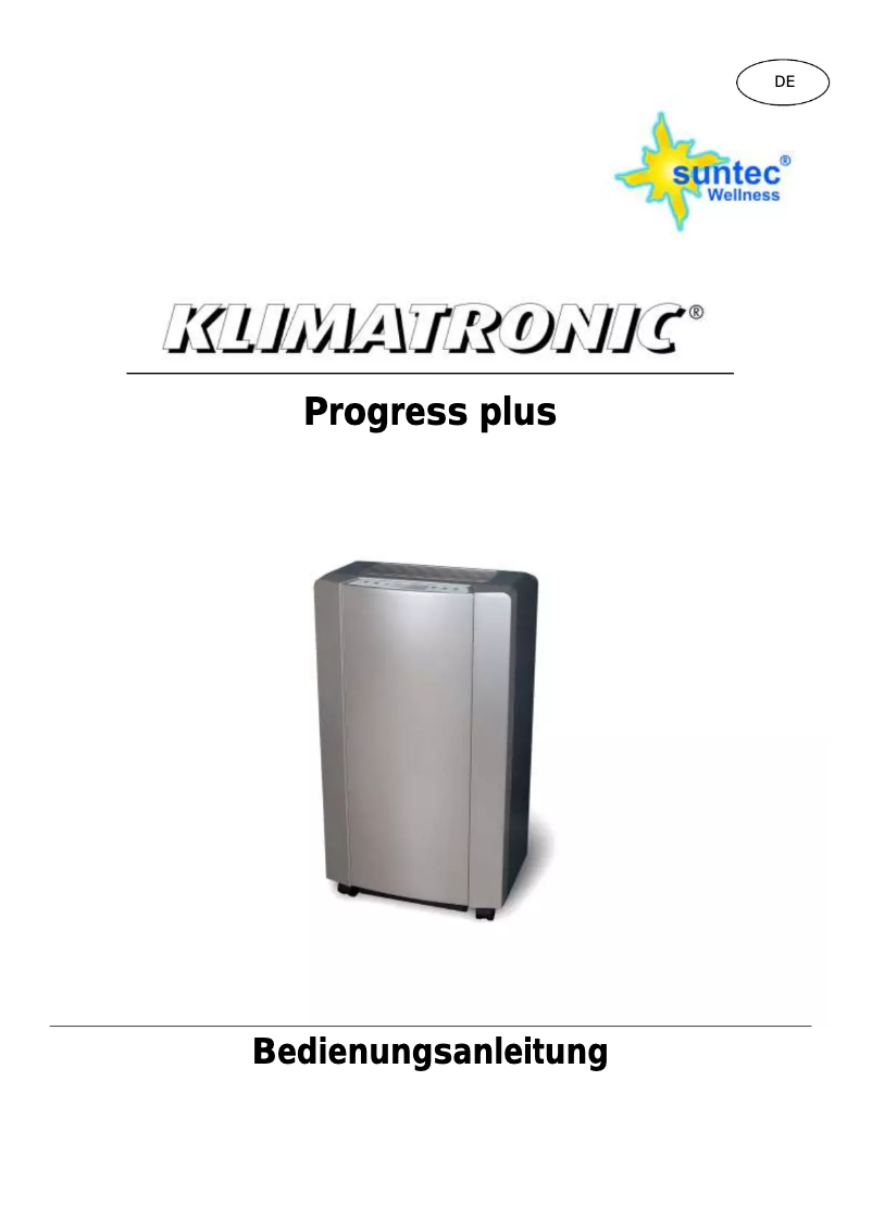 Page 1 de la notice Manuel utilisateur Suntec Progress 90+