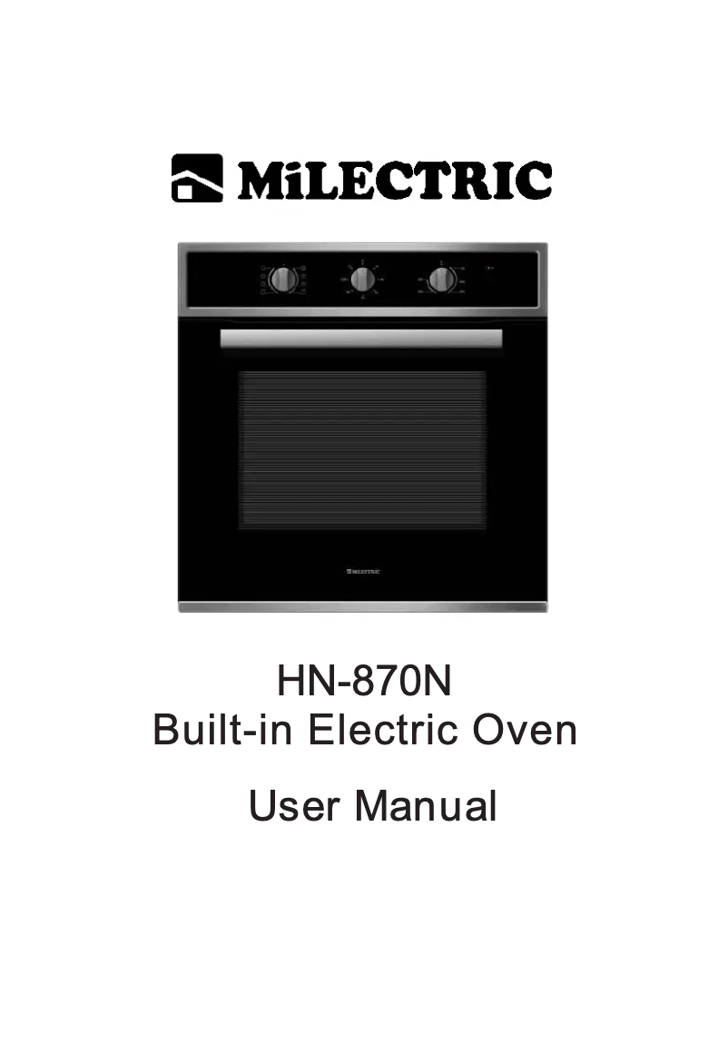 Página 1 del manual Manual de usuario Milectric HN-870N