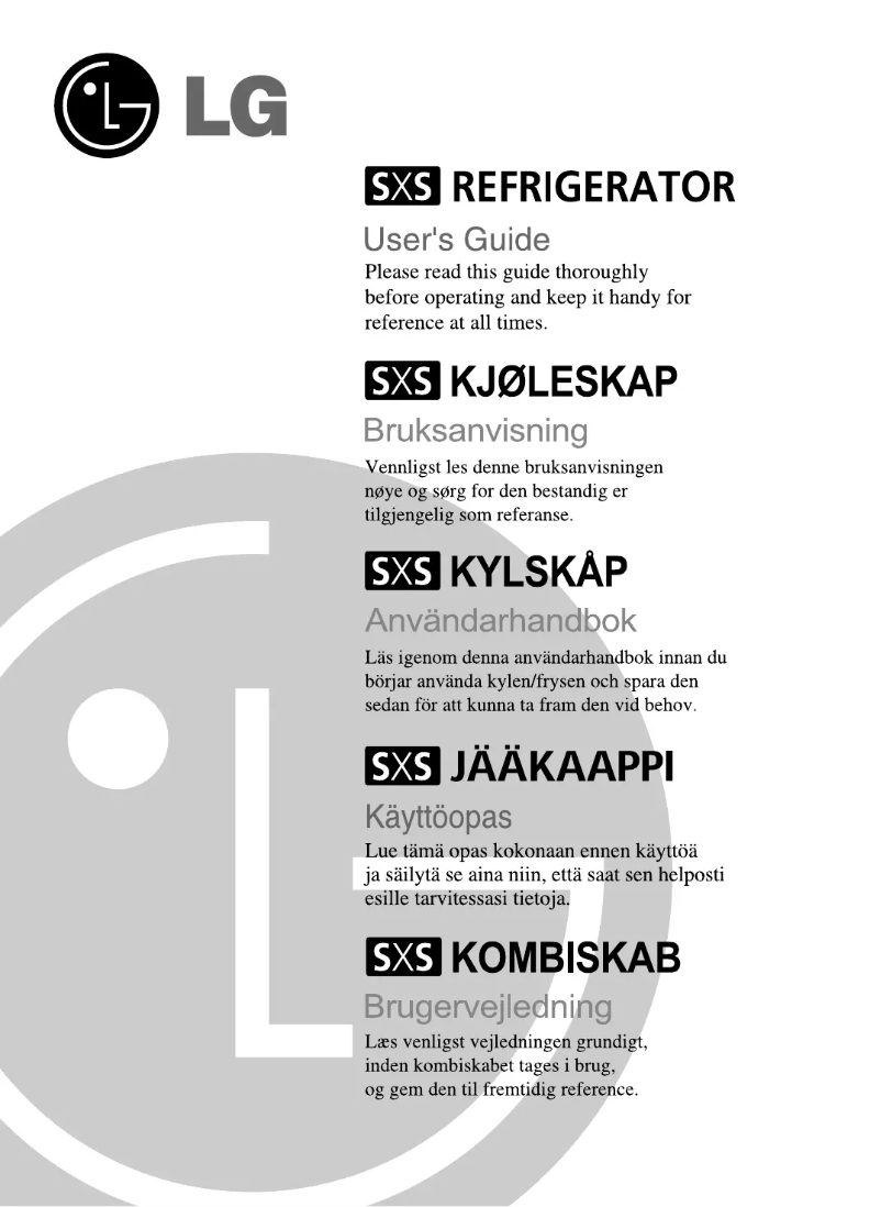 Page 1 de la notice Manuel utilisateur LG GR-A207CTBK