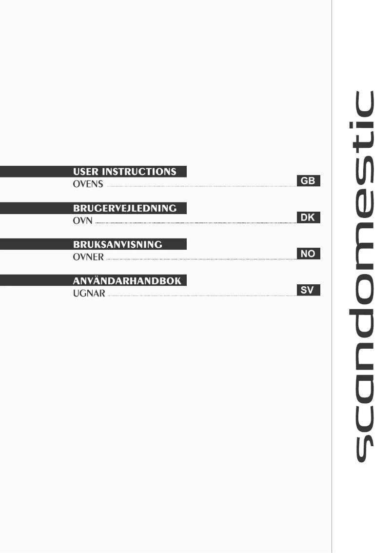 Page 1 de la notice Manuel utilisateur Scandomestic XO 5200