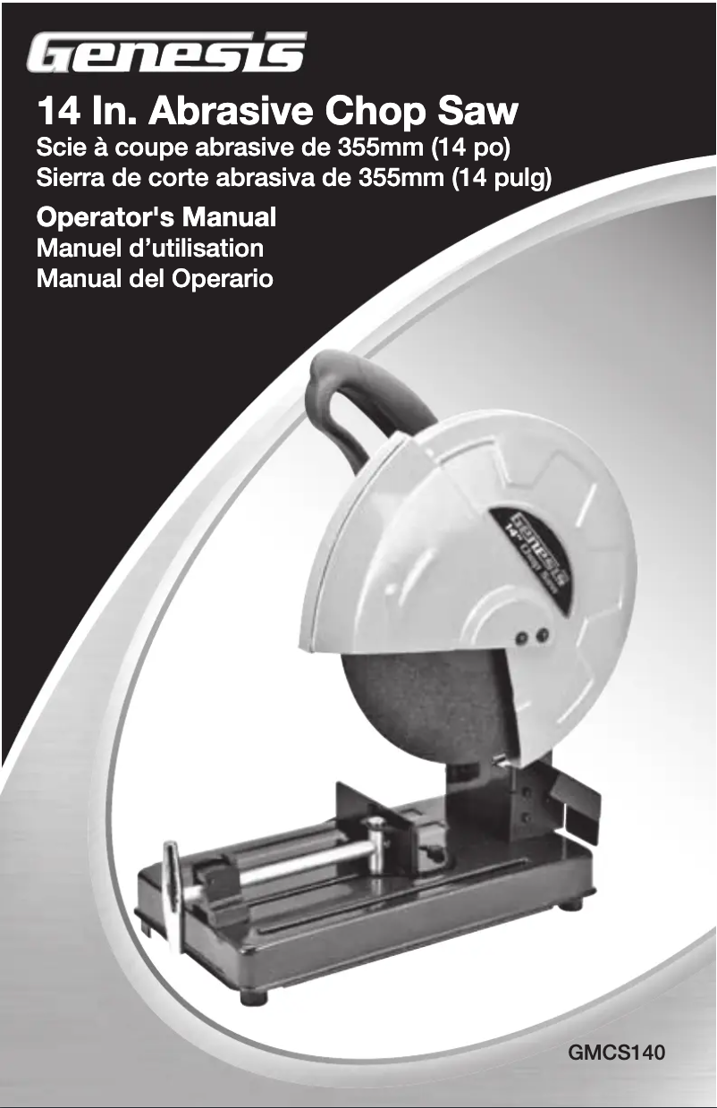 Page 1 de la notice Manuel utilisateur Genesis GMCS140