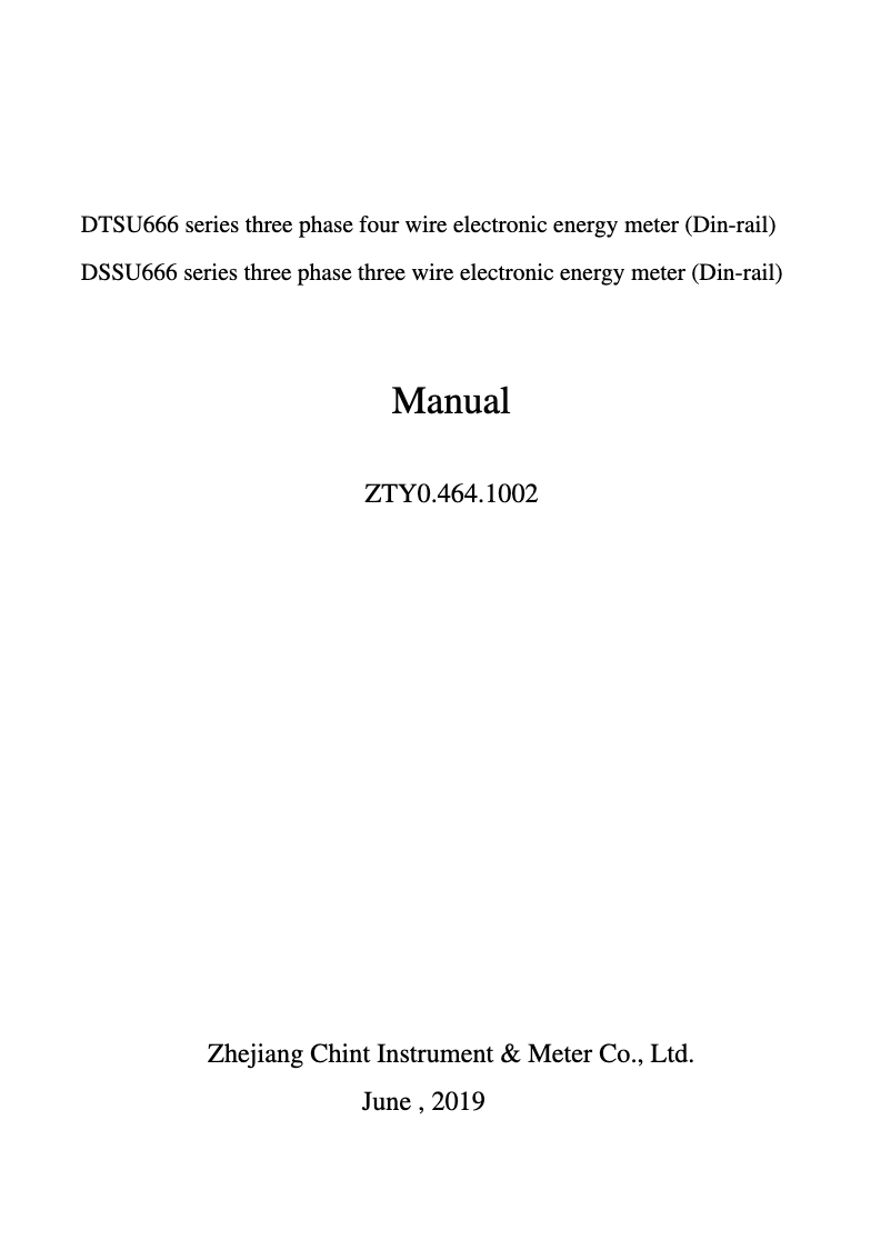 Page 1 de la notice Manuel utilisateur Deye CHNTDDSU666