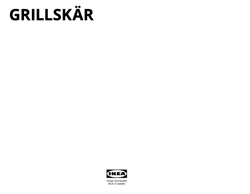 Image de la première page du manuel de l'appareil GRILLSKÄR 905.385.86