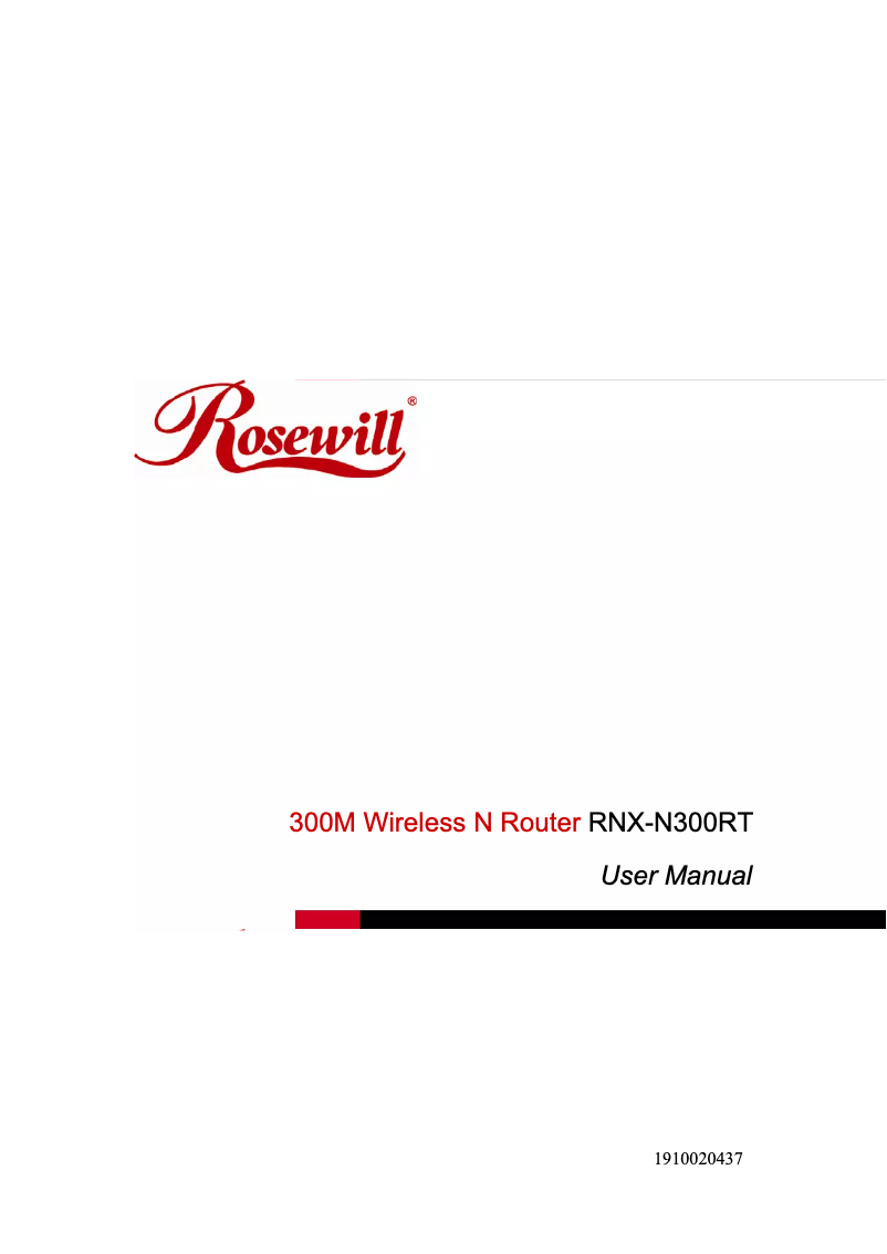 Page 1 de la notice Manuel utilisateur Rosewill RNWB-11001