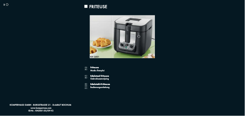 Page 1 de la notice Manuel utilisateur SilverCrest KH 2001