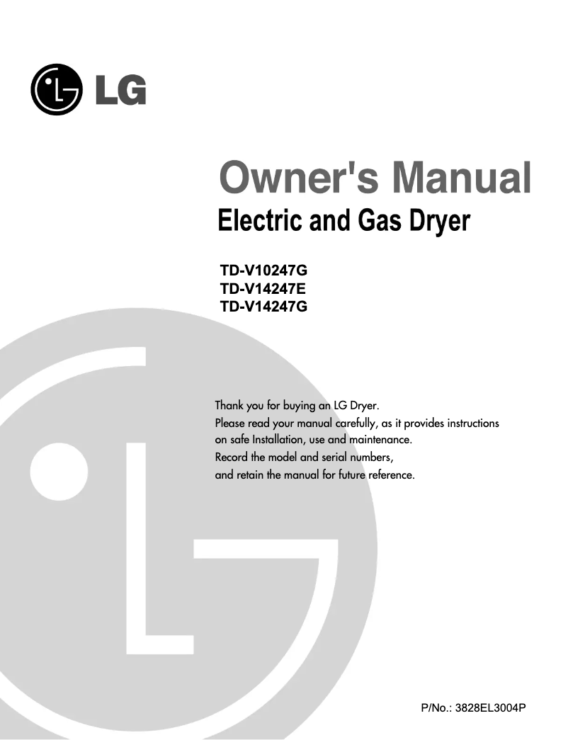 Página 1 del manual Manual de usuario LG TD-V14247G