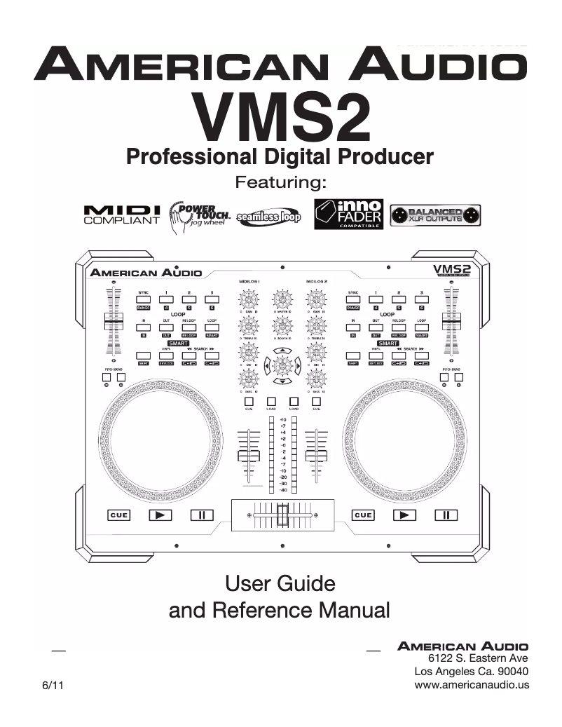 Page 1 de la notice Manuel utilisateur American Audio VMS2