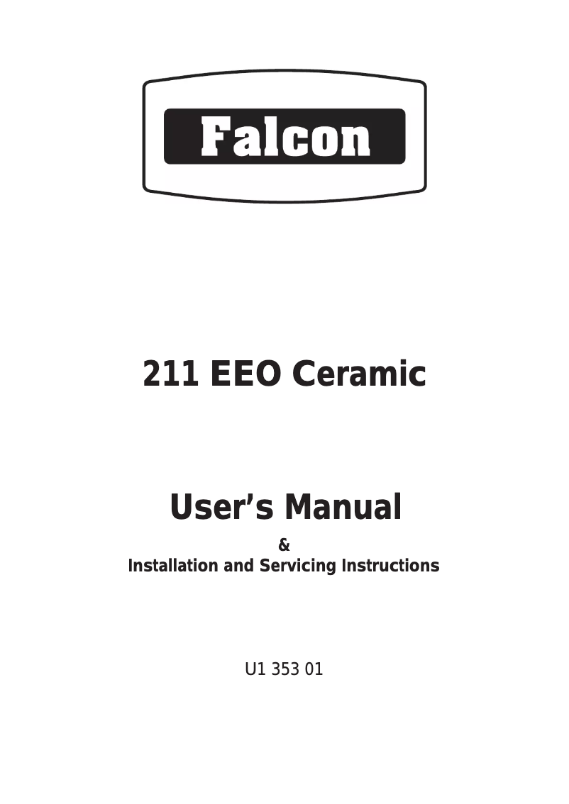 Page 1 de la notice Manuel utilisateur Falcon De Luxe 1092 Ceramic