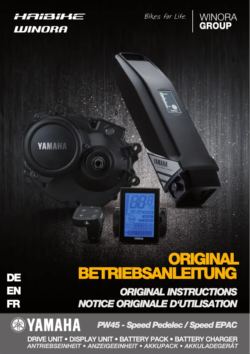 Page 1 of the manual User Manual Yamaha PW45