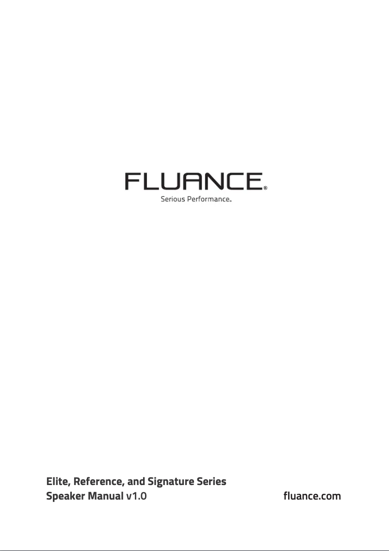 Page 1 de la notice Manuel utilisateur Fluance SX6W
