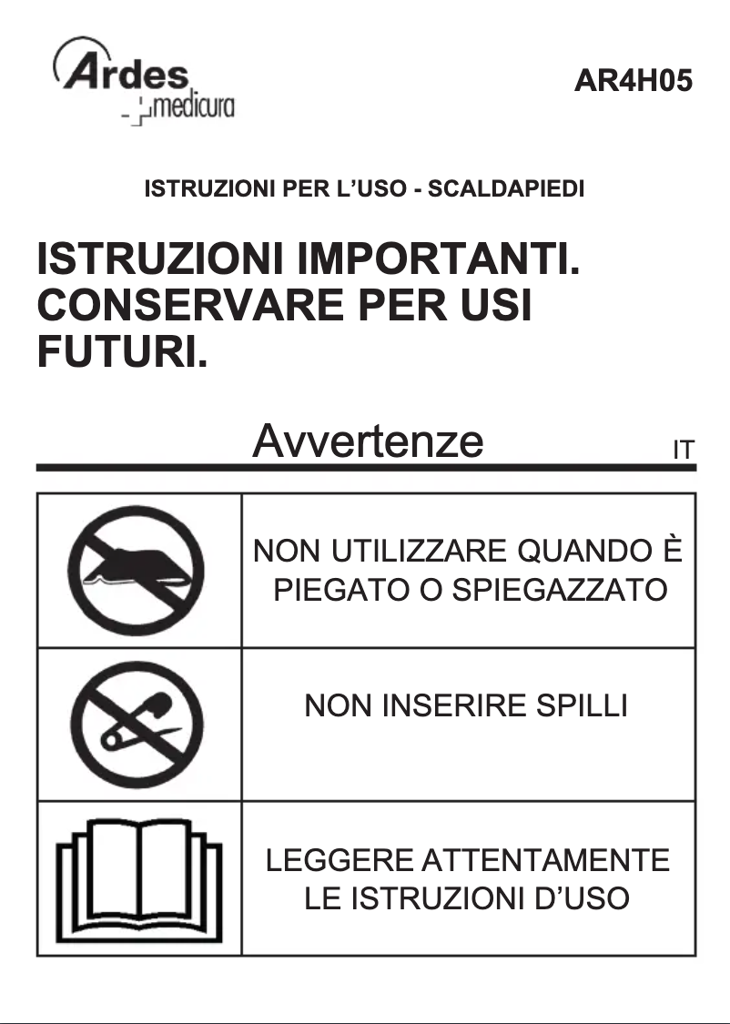 Página 1 del manual Manual de usuario Ardes AR4H05