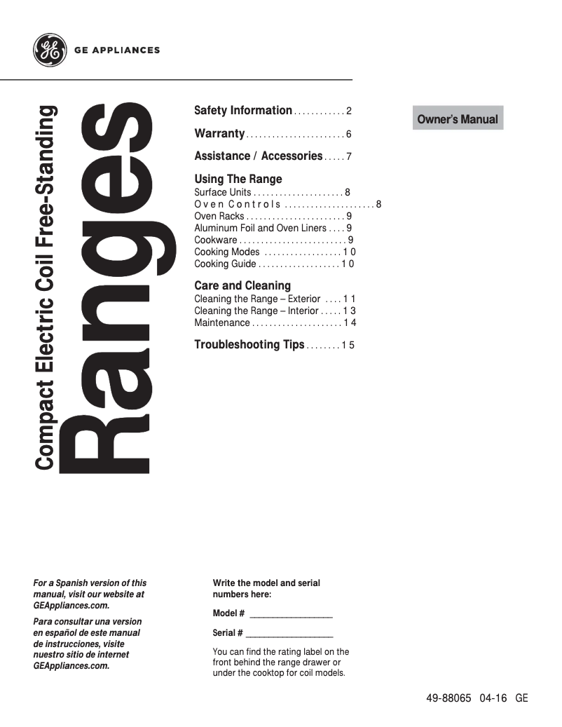 Page 1 de la notice Manuel d'utilisation et d'entretien Hotpoint RA720KWH