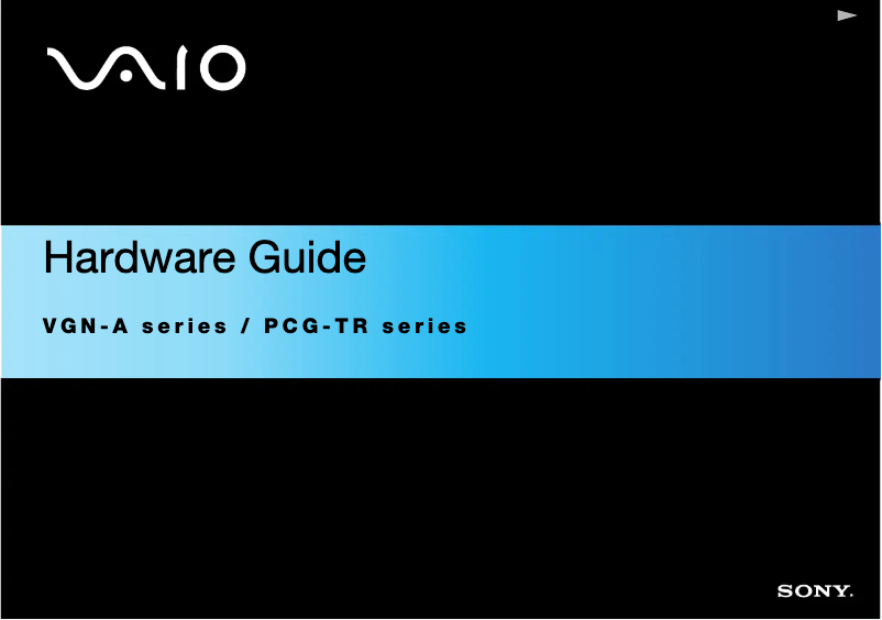Page 1 de la notice Manuel utilisateur Sony Vaio PCG-TR5MP
