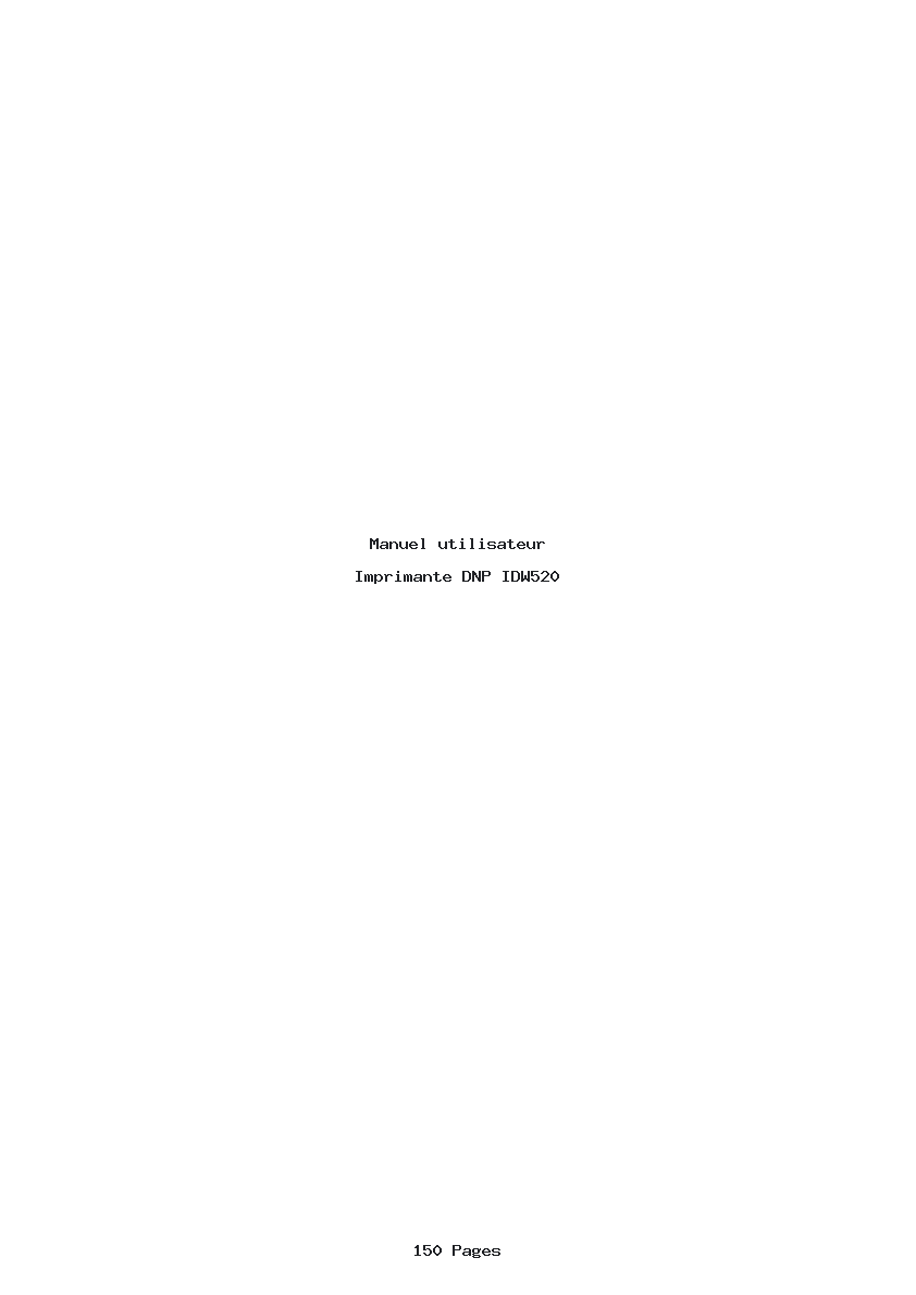 Page 1 de la notice Manuel utilisateur DNP IDW520