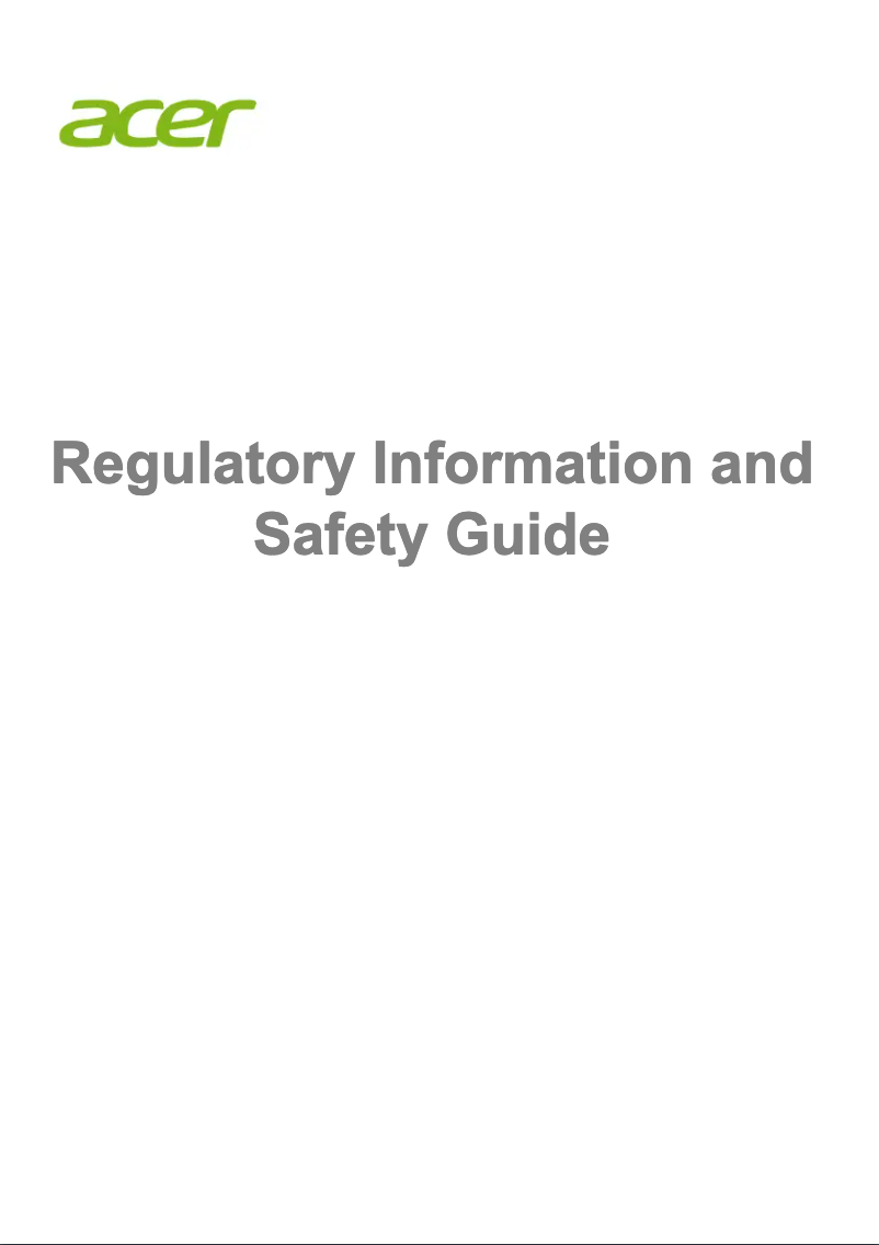 Page 1 of the manual Safety Instructions Acer Aspire TC