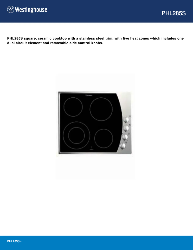 Página 1 del manual Manual de usuario Westinghouse PHL285S