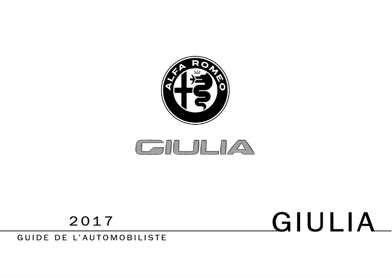 Página 1 del manual Manual de usuario Alfa Romeo Giulia (2017)