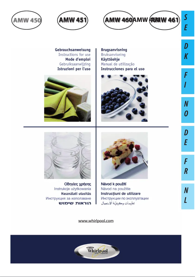 Page 1 de la notice Manuel utilisateur Whirlpool AMW 461