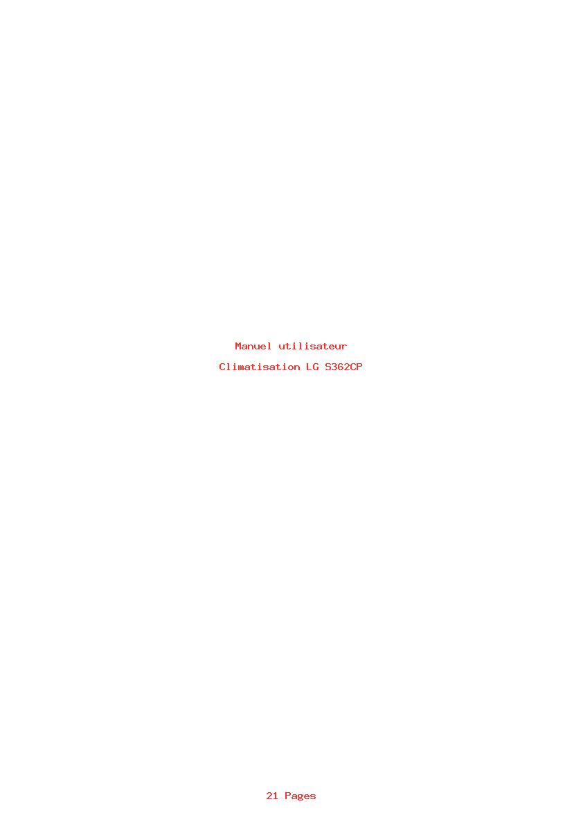 Page 1 de la notice Manuel utilisateur LG S362CP