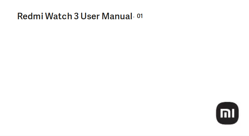 Page 1 de la notice Manuel utilisateur Xiaomi Redmi Watch 3