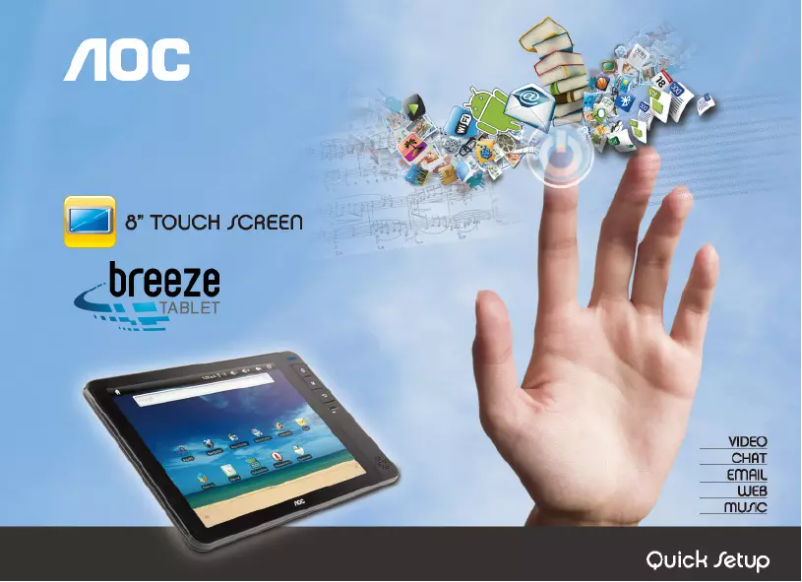 Page 1 de la notice Manuel utilisateur AOC Breeze 8" MW-811