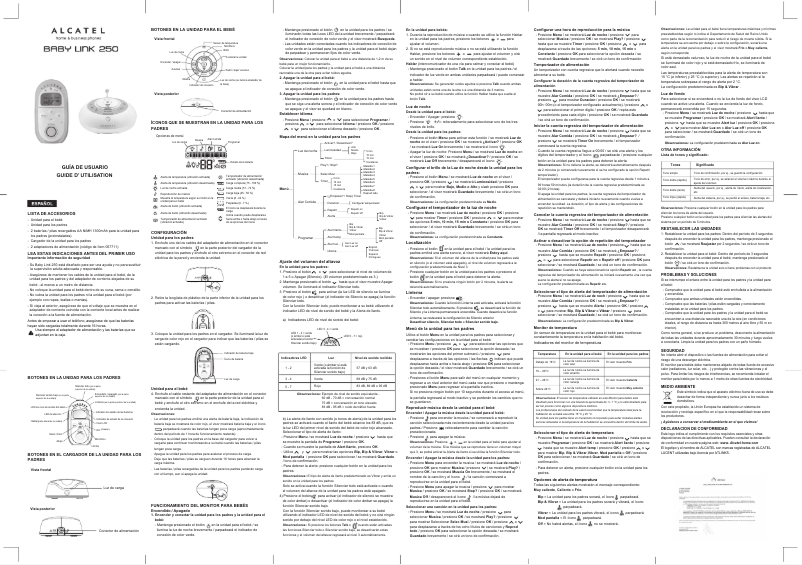 Page 1 de la notice Manuel utilisateur Alcatel Baby Link 250