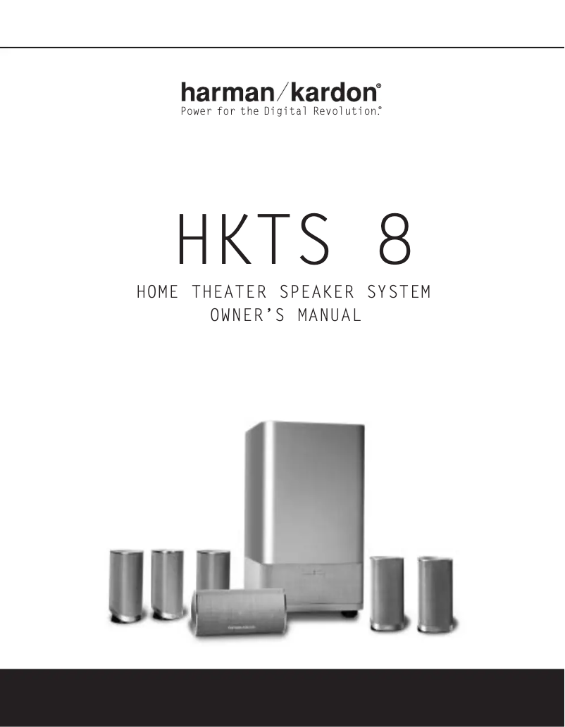 Page 1 de la notice Manuel utilisateur Harman Kardon HKTS 8