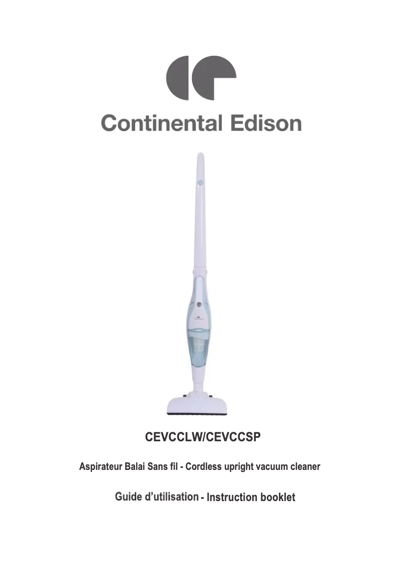 Página 1 del manual Manual de usuario Continental Edison CEVCCSP